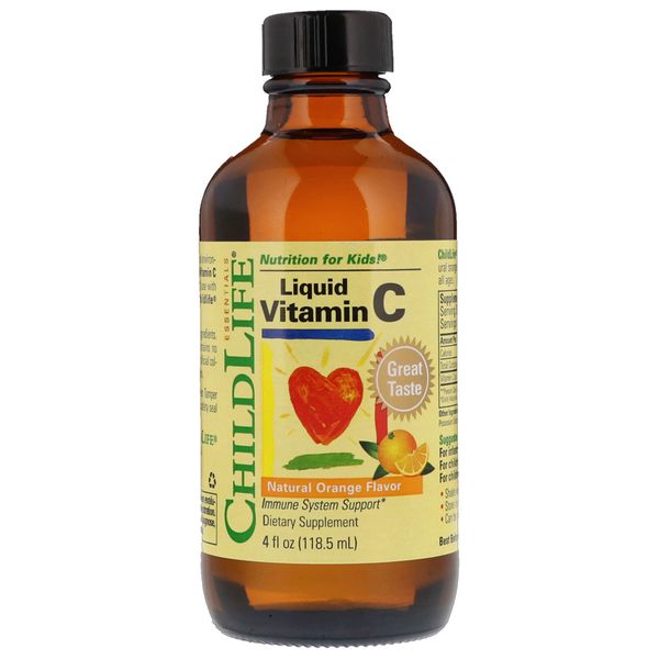 Рідкий Вітамін С для Дітей, Смак Апельсину, Liquid Vitamin C, ChildLife, 118,5 мл