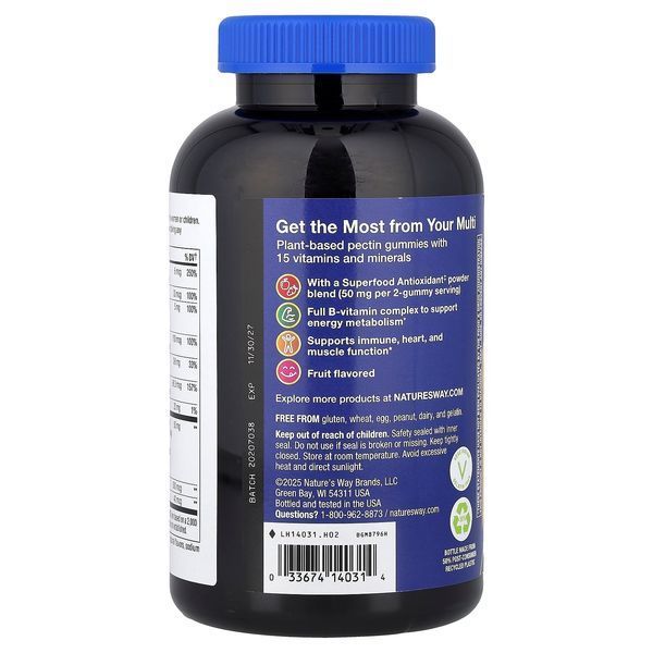 Мультивитамины для мужчин, вкус фруктов, Alive! Men's Gummy Multivitamin, Nature's Way, 130 жевательных конфет
