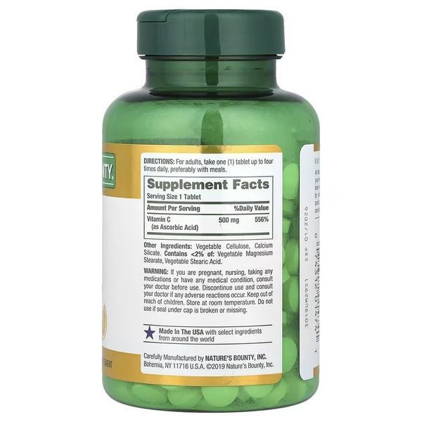Вітамін C, 500 мг, Vitamin C, Nature's Bounty, 250 таблеток