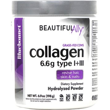 Колаген 1 та 3 типу, Beautiful Ally, Bluebonnet Nutrition, Collagen Type I + III, порошок 198 г