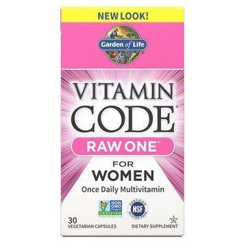 Сырые Мультивитамины для Женщин, Raw One for Women, Vitamin Code, Garden of Life, 30 вегетарианских капсул