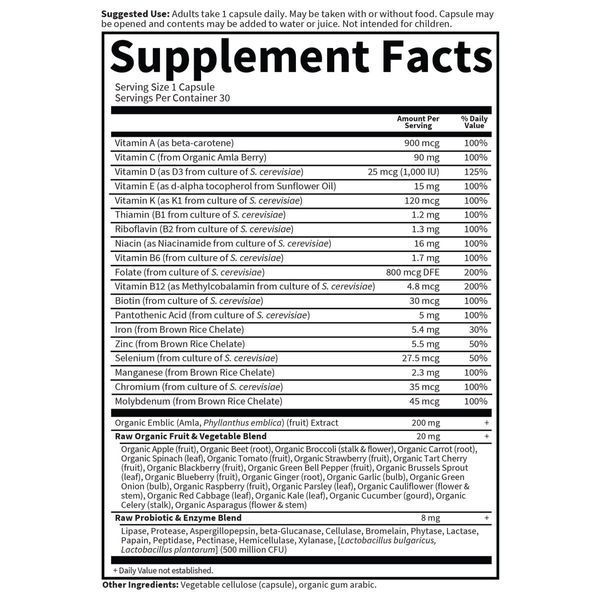 Сырые Мультивитамины для Женщин, Raw One for Women, Vitamin Code, Garden of Life, 30 вегетарианских капсул