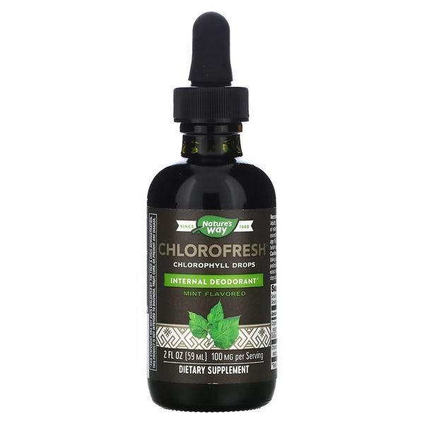 Хлорофіл у краплях, смак м'яти, Chlorofresh, Chlorophyll Drops, Nature's Way, 59 мл