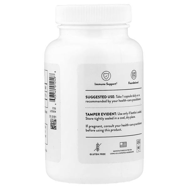 Аскорбінова кислота Вітамін C, Ascorbic Acid Vitamin C, Thorne Research, 60 капсул