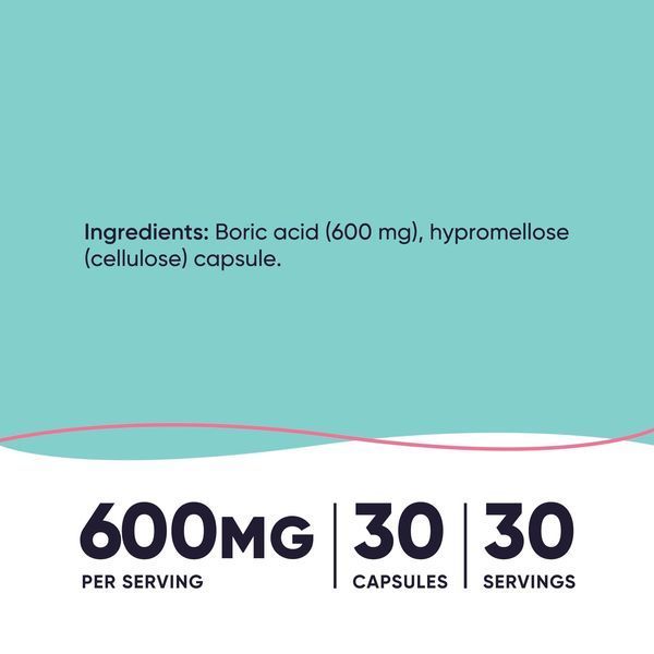 Борна кислота для жінок, 600 мг, Women, Boric Acid, Vaginal Suppository, Nutricost, 30 вагінальних капсул