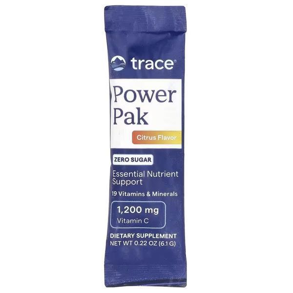 Електроліти без цукру, цитрусовий смак, Power Pak, Trace, 30 пакетів по 6,1 гр