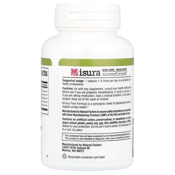 Здоровье Мочевыводящих путей, Urinary Flow Formula, Natural Factors, 90 капсул