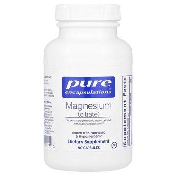 Магний цитрат, Magnesium Citrate, Pure Encapsulations, 90 капсул