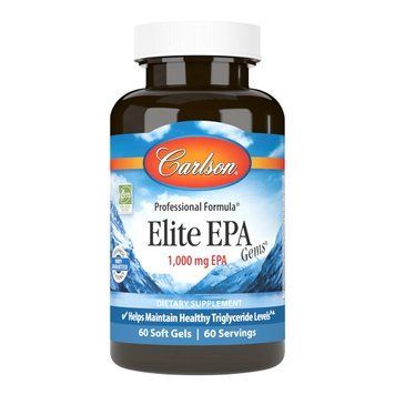 Омега-3 с усиленным ЭПК, 1000 мг, Elite EPA Gems, Carlson, 60 гелевых капсул