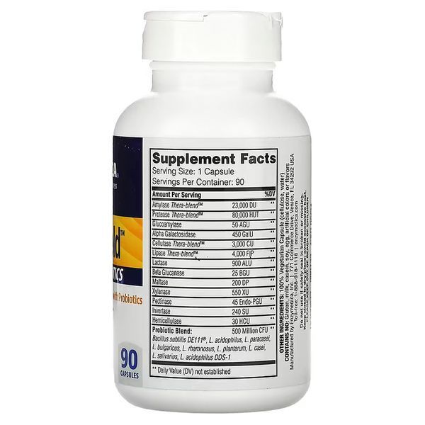 Ферменти з пробіотиками, Digest Gold+Probiotics, Enzymedica, 90 капсул