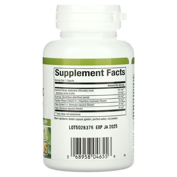 Сон та розслаблення з валеріаною та хмелем, Sleep Relax with Valerian&Hops, Natural Factors, 90 капсул
