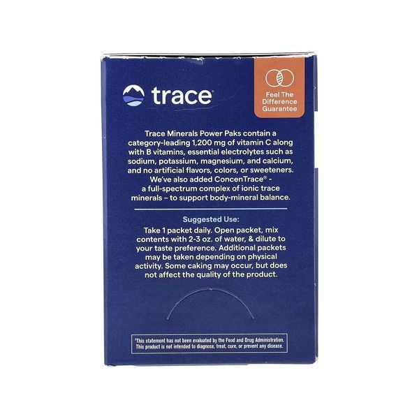Електроліти, смак граната та чорниці, Power Pak, Trace, 30 пакетів по 6,1 гр