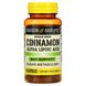 Кориця з альфа-ліпоєвою кислотою, Cinnamon Alpha Lipoic Acid, Mason Natural, 60 капсул