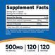 D-глюкарат кальцію, 500 мг, Calcium D-Glucarate, Nutricost, 120 капсул