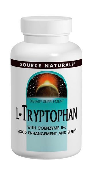 Триптофан з Коензимом Вітаміну В6, 500 мг, Source Naturals, 60 таблеток