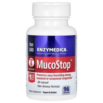 Комплекс для поддержки дыхательных путей, MucoStop, Enzymedica, 96 капсул