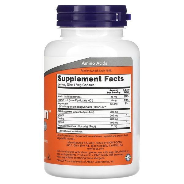 Комплекс Антистрес, Справжній спокій, True Calm, Now Foods, 90 вегетаріанських капсул
