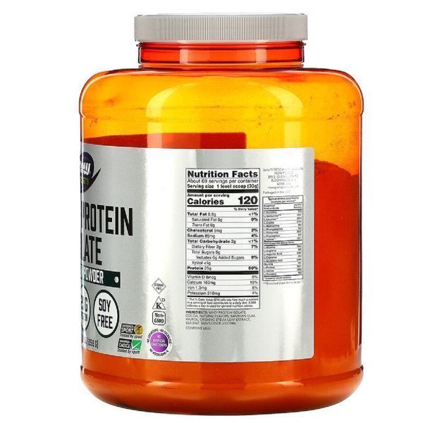 Изолят сывороточного Протеина, вкус сливочного шоколада, Whey Protein Isolate, Now Foods, порошок 2268 гр