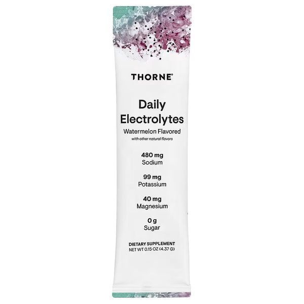 Електроліти, смак кавуна, Daily Electrolytes, Thorne, 30 стиків