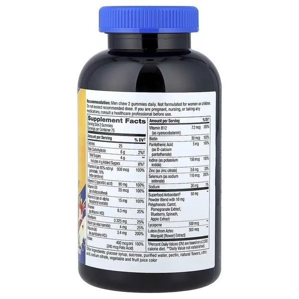 Мультивітаміни для чоловіків 50+, смак фруктів, Alive! Men's 50+ Multivitamin Gummy, Nature's Way, 150 жувальних цукерок