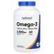 Омега-3, Omega-3, Nutricost, 120 гелевых капсул