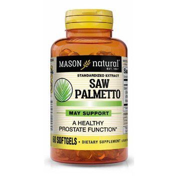 Со Пальметто екстракт, Здоров'я Простати, Saw Palmetto, Mason Natural, 60 гелевих капсул