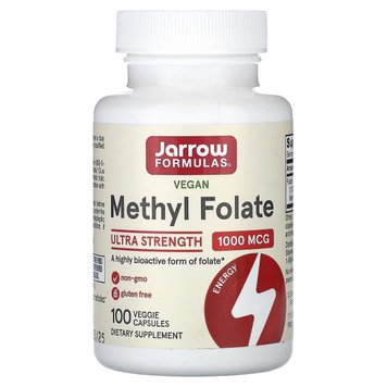 Метілфолат 1000 мкг, Methyl Folate, Jarrow Formulas, 100 вегетаріанських капсул