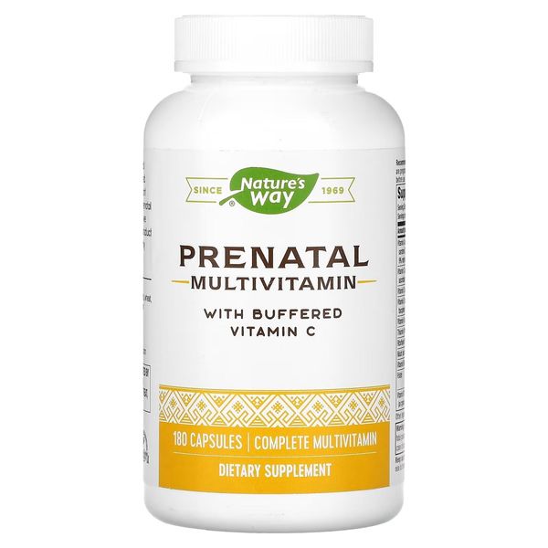 Мультивітаміни для Вагітних, Prenatal Multi-Vitamin and Multi-Mineral, Nature's Way, 180 капсул