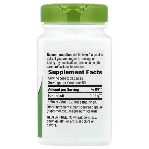 Горец многоцветковый, Fo-Ti Root, Nature's Way, 100 веганских капсул