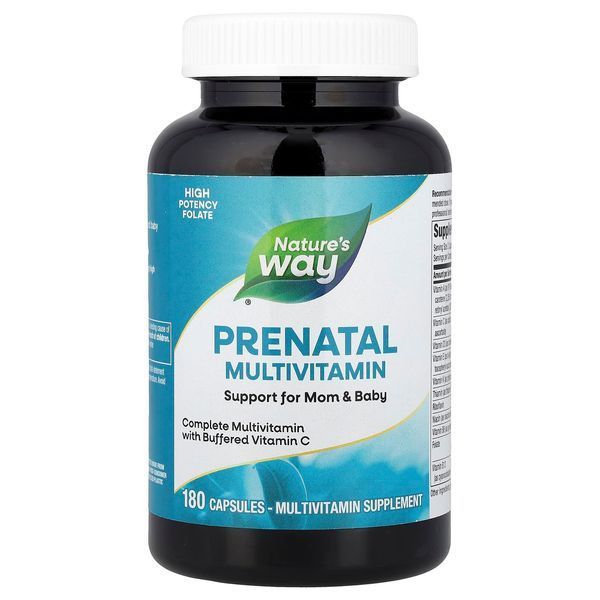 Мультивітаміни для Вагітних, Prenatal Multi-Vitamin and Multi-Mineral, Nature's Way, 180 капсул