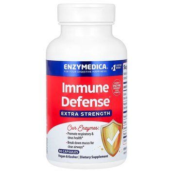 Ферменты для защиты иммунной системы, Immune Defense, Extra Strength, Enzymedica, 90 капсул