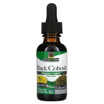 Клопогон, 950 мг, без спирта, Black Cohosh, Alcohol-Free, Nature's Answer, 30 мл