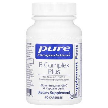 B-комплекс, B-Complex Plus, Pure Encapsulations, 60 капсул