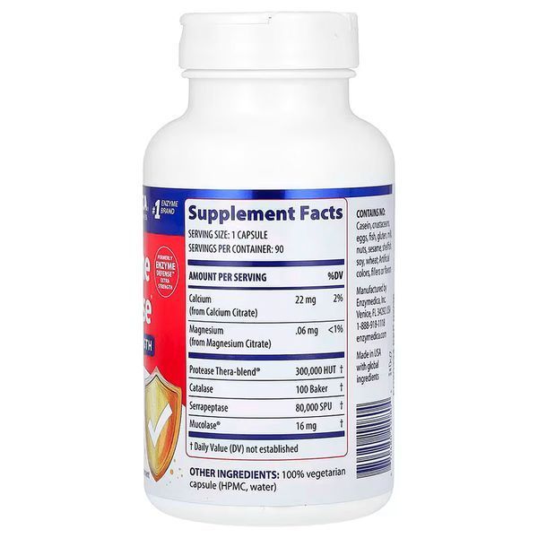 Ферменты для защиты иммунной системы, Immune Defense, Extra Strength, Enzymedica, 90 капсул