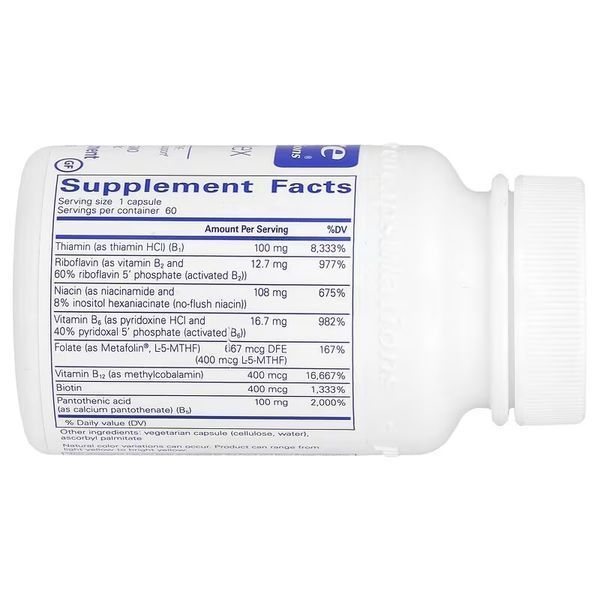 B-комплекс, B-Complex Plus, Pure Encapsulations, 60 капсул