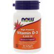 Витамин D3 2000IU, Now Foods, 30 желатиновых капсул