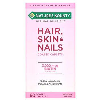 Вітаміни для Волосся, Шкіри та Нігтів, Hair, Skin & Nails, Nature's Bounty, 60 каплет