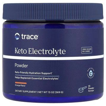 Электролиты-Кето, вкус апельсина, Keto Electrolyte Powder, Trace, 369 гр