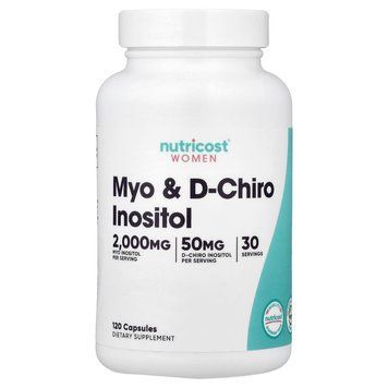 Міо та D-хіро інозитол для жінок, Women, Myo & D-Chiro Inositol, Nutricost, 120 капсул