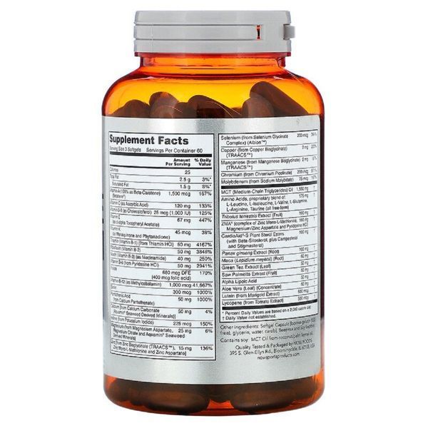 Чоловічі Мультівітаміни для активних видів спорту, Men's Active Sports Multi, Now Foods, 180 гелевих капсул