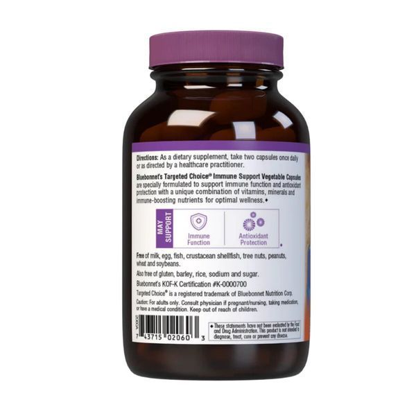 Імунна підтримка, Immune Support, Targeted Choice, Bluebonnet Nutrition, 30 вегетаріанських капсул