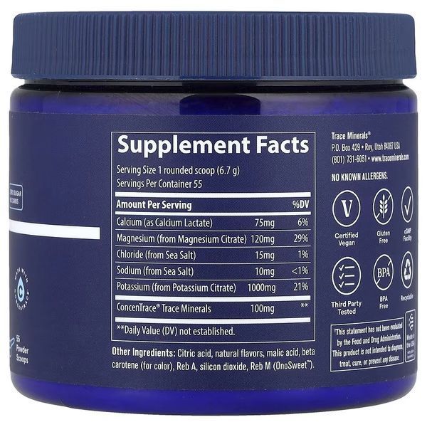 Электролиты-Кето, вкус апельсина, Keto Electrolyte Powder, Trace, 369 гр