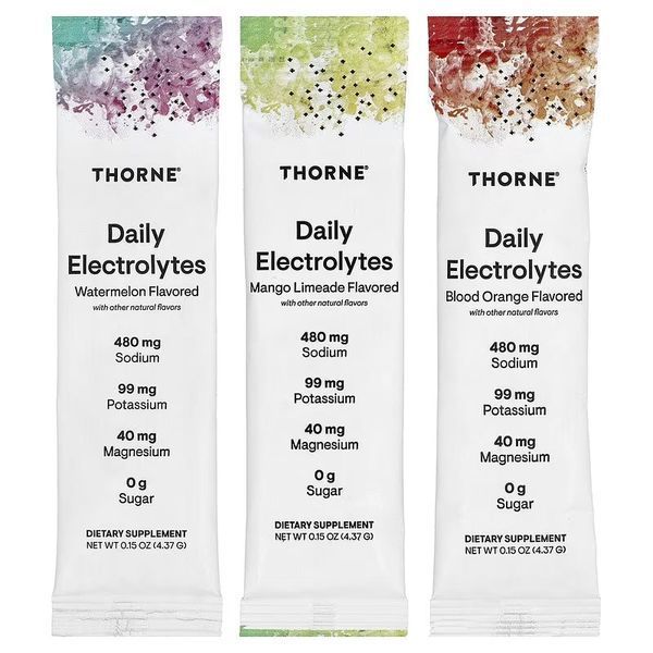 Електроліти, смак асорті, Daily Electrolytes, Thorne, 30 стиків