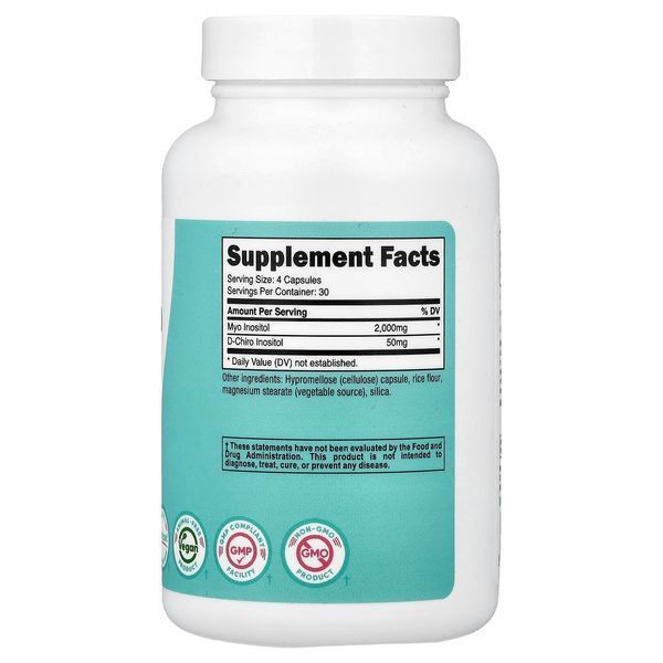 Мио и D-хиро инозитол для женщин, Women, Myo & D-Chiro Inositol, Nutricost, 120 капсул