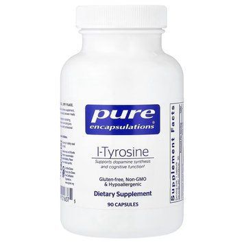 L-тирозин, 500 мг, L-Tyrosine, Pure Encapsulations, 90 капсул