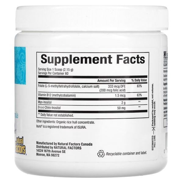Підтримка жіночого здоров'я, Womensense, PCOSense, Natural Factors, 129 гр