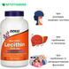 Лецитин 1200мг, Lecithin, Now Foods, 200 желатинових капсул