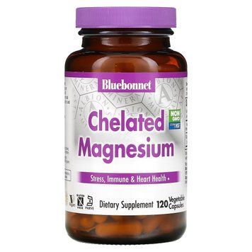 Хелатный Магний, Albion, Bluebonnet Nutrition, 120 капсул