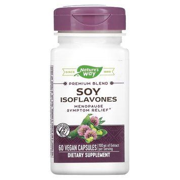 Соєві ізофлавони, преміальної якості, Premium Blend, Soy Isoflavones, Nature's Way, 60 вегетаріанських капсул