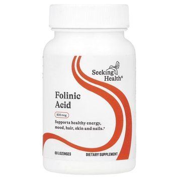Фолієва кислота, 800 мкг, Folinic Acid, Seeking Health, 60 льодяників